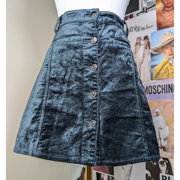 7 For all Mankind Velour Skirt - Picture 1 of 5